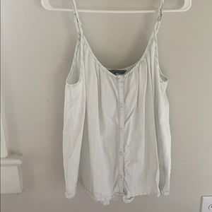 Subtle striped tank with buttons down front